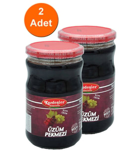 Kardeşler Üzüm Pekmezi (%100 Üzüm) Cam Kavanoz 600 G x 2 Adet