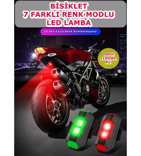 NKT GROUP Bisiklet Mini Led Lambası 7 Farklı Modu- 20 den Fazla Renk Kombinasyonu