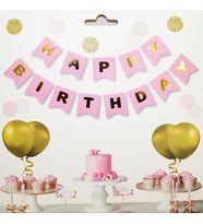 Zemin Happy Birthday Gold Banner