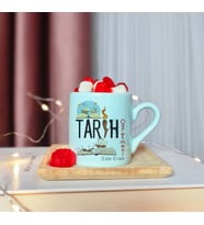 Tarih Öğretmeni Tasarımlı Kişiye Özel Yeşil Türk Kahvesi Fincanı