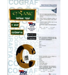 Efsane -11.Sınıf Coğrafya Yaprak Test