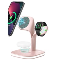 Ym-Ud22 Kablosuz Şarj Masaüstü Set - Pembe