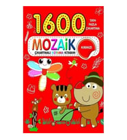 1600 Mozaik Çıkartmalı Boyama Kitabım Kırmızı