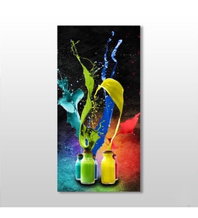 Naturel Boya Şişeleri Kanvas Tablo 40x60cm (Karışık)