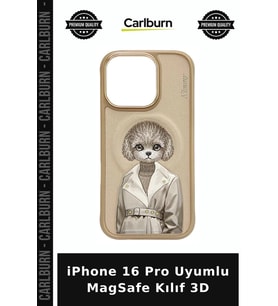 iPhone 16 Pro Uyumlu MagSafe Kılıf 3D Günlük Kullanım Taşınabilir Koruma