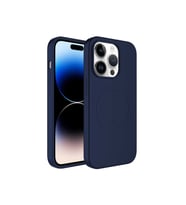 Apple iPhone 14 Pro Uyumlu Kılıf M-safe Wireless Şarj Özellikli Pastel Renk Silikon Zore Plas Kapak (Lacivert)