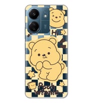 Xiaomi Redmi 13C Uyumlu Winnie The Pooh Desenli Şeffaf Telefon Kılıfı
