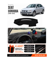SEAT CORDOBA (1998-2001) Uyumlu Torpido Örtüsü Torpido Kılıfı - Siyah