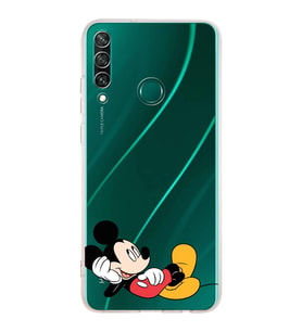 Huawei Y6 p  Kamera korumalı Kapak Mickey Mouse Tasarımlı  Şeffaf Kılıf