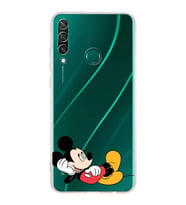 Huawei Y6 p  Kamera korumalı Kapak Mickey Mouse Tasarımlı  Şeffaf Kılıf