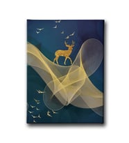 Golden Geyik Canvas Tablo MİND573