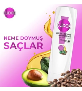 Elidor Saç Bakım Kremi Castor Oil Nemlendirici Etki 350 Ml