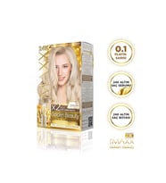 MAXX DELUXE Golden 24K Altın Içerikli Saç Boyası 0.1 Platin Sarısı Sarısı 2 Boyama