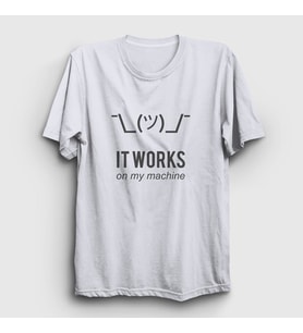 Presmono Unisex Beyaz It Works Developer Yazılımcı T-Shirt 335150tt (Beyaz)
