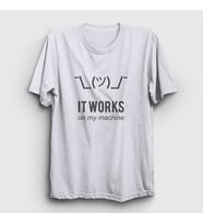Presmono Unisex Beyaz It Works Developer Yazılımcı T-Shirt 335150tt (Beyaz)