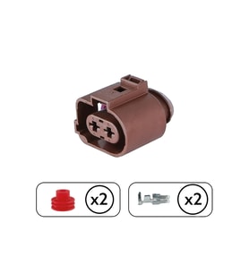 Kalorifer Fan Motor Soketi Kahve 2 Pin Kablosuz