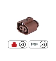 Kalorifer Fan Motor Soketi Kahve 2 Pin Kablosuz