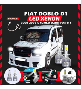 Fiat Doblo D1 2000-2005 Uzun Far Uyumlu Şimşek Etkili Led Xenon Performance Series H1