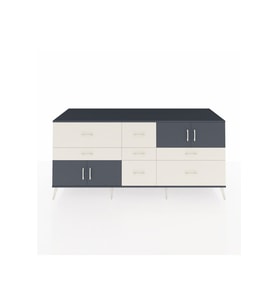Kronos Konsol 3 Raflı 7 Çekmeceli 4 Kapaklı 220x59x99 Antrasit-Antrasit/Aytaşı