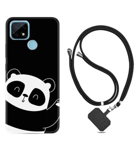 Realme C11 C21 C21Y C25Y C11 2021 Kılıf Boyun Askılı Silikon Bay Bay Panda 1784