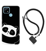Realme C11 C21 C21Y C25Y C11 2021 Kılıf Boyun Askılı Silikon Bay Bay Panda 1784