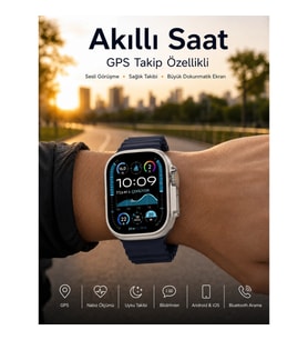 Mey İthalat® Akıllı Saat Nabız Ölçer Uyku Takibi Adımsayar Alarm ve Hatırlatıcı Çağrı Cevaplama Yeni