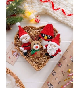 EĞLENCELİ EL ÖRGÜSÜ YILBAŞI OYUNCAKLAR (PENGUEN, REN GEYİK, NOEL BABA, CÜCE SANTA)
