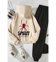 Çocuk Spirit Baskılı Eşofman Takımı (Bej)
