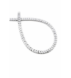 Hematit Doğal Taş Parlak Gümüş Çavuş Kesim 4x2mm Dizi [AA]