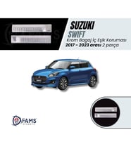 Suzuki Swift 2017-2023 Krom Bagaj İç Eşik Koruma 2 Parça Paslanmaz Çelik