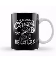 San Francisco Cafe Racer Motorcycle Dragsters Kupa Bardak Porselen