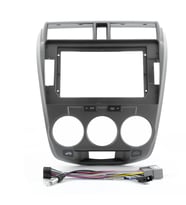 HONDA CITY MANUEL 2008-2013 UYUMLU 10,1" GÜMÜŞ ANDROID MULTİMEDYA ÇERÇEVESİ - SOKET