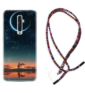 Oppo Reno 2Z 4 Lite 4 Pro 5 6 7 A31 Kılıf Boyun Asklı Rasta Silikon Ay ve Kız 1720