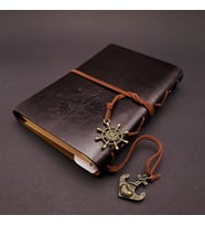 Siyah Deri Pusula Defter