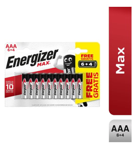 ENERGİZER İNCE PİL KUMANDA 6+4 ALKALİN AAA-LR03 EM3A6+4
