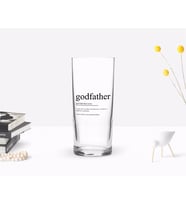 BK Home Renkli Baskılı Godfather Baba Tasarımlı Rakı Bardağı-14 (Beyaz)