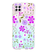 Huawei P40 Lite Uyumlu Kapak Flowers Tasarımlı Şeffaf Silikon Kılıf