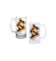 Ghostbastır Design Real Madrid Kulplu Bira Bardağı Buzlu veya Şeffaf Seçenekli 0185