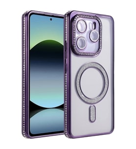 Durukar® Redmi Note 14 4G Joke Simli Magneticsafe Kılıf - Derin Mor