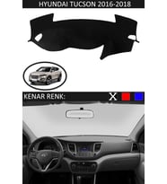 Hyundai Tucson 2016-2018 Için Uygun Torpido Koruma Halısı Siyah Kenar Renk Siyah