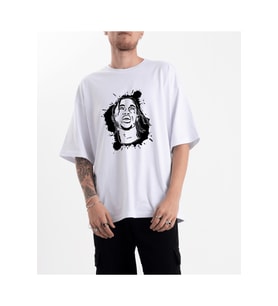 Unisex Travis Scott Tshirt (Beyaz)