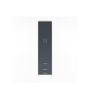 Hyperion Dolap 5 Raflı 3 Çekmeceli 2 Kapaklı 60x44x243 Aytaşı-Antrasit