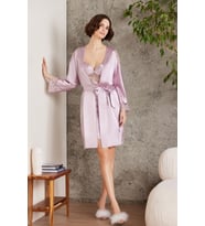 Penye Gecelik Sabahlık Pijama Takım Şort Takım 6'lı Gelin Çeyiz Seti  6000 (Rose)