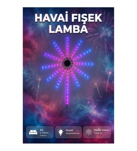 RGB Fireworks LED Telefon Kontrollü Çok Renkli Dekoratif Duvar Aydınlatması