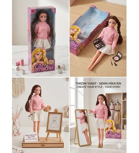Kazaklı Örgü Saçlı Etekli Bebek 30 Cm Model Oyuncak Bebek Model Bebek