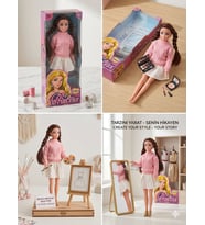 Kazaklı Örgü Saçlı Etekli Bebek 30 Cm Model Oyuncak Bebek Model Bebek