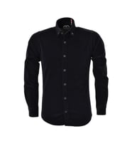 Erkek Kadife Silim Fit Gömlek BGL-ST03909 (Siyah)
