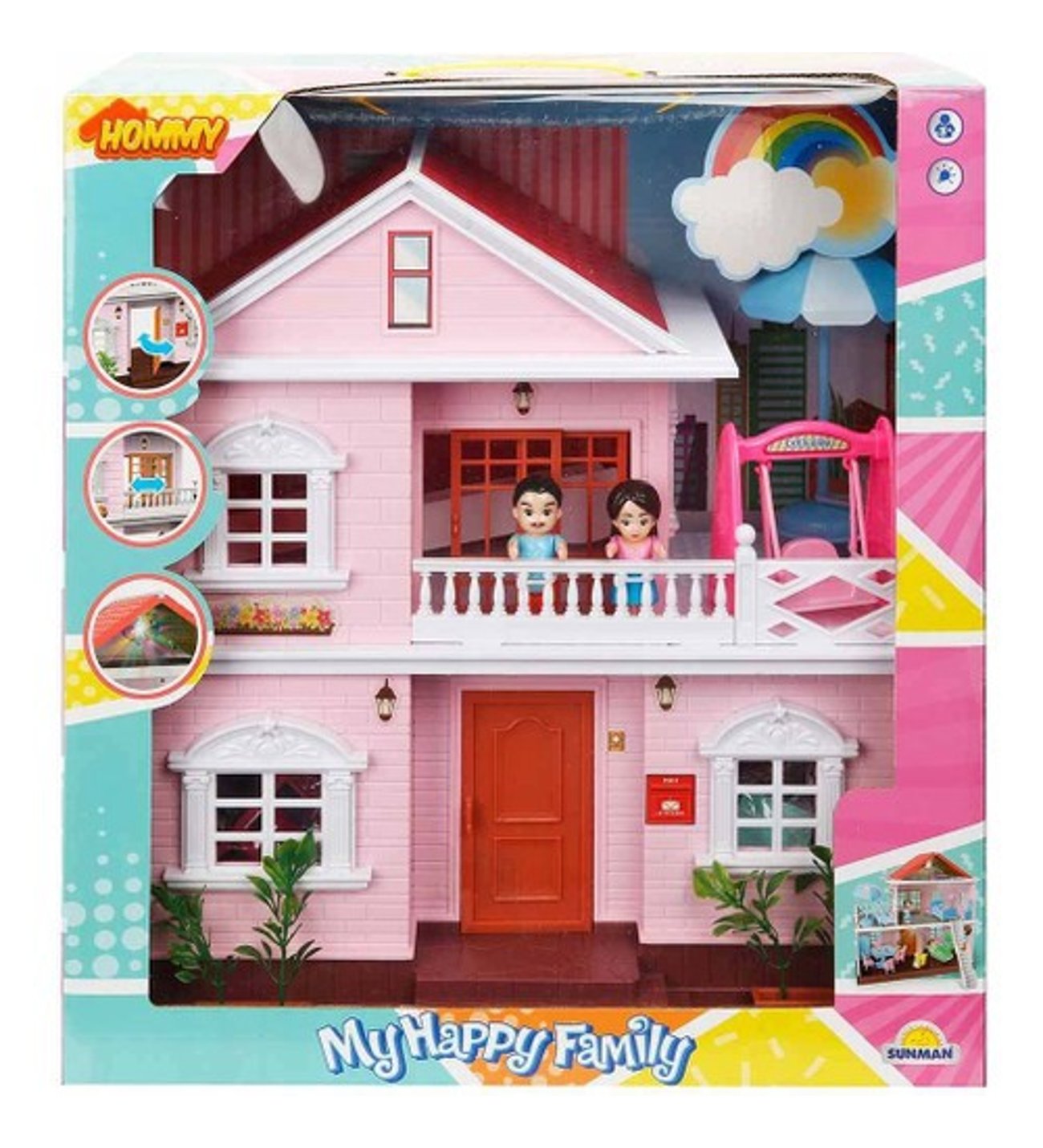 おまとめHaru!!!BABYMILO、MIKI HOUSE5点 Hommy Işıklı 2 Katlı Villa Oyun Seti Oyuncak Ev Eşyalı