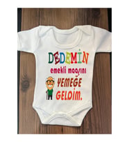Yazılı Zıbın Dedemin Emekli Maaşı Yazılı Bebek Zıbını