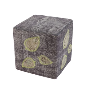 GERÇEK EL DOKUMA YÜN HALIDAN ÜRETİLMİŞ PUF 35X40 CM